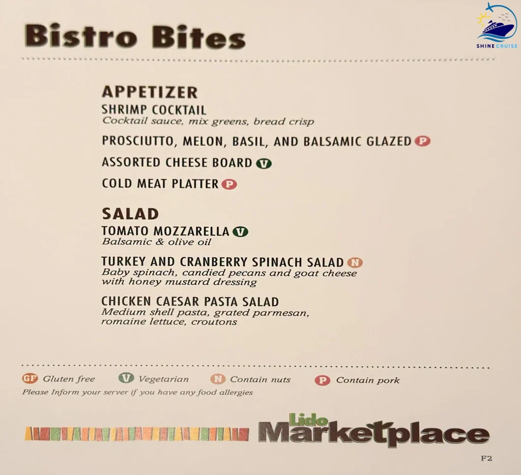 Carnival Cruise Dinner Buffet Menu 32