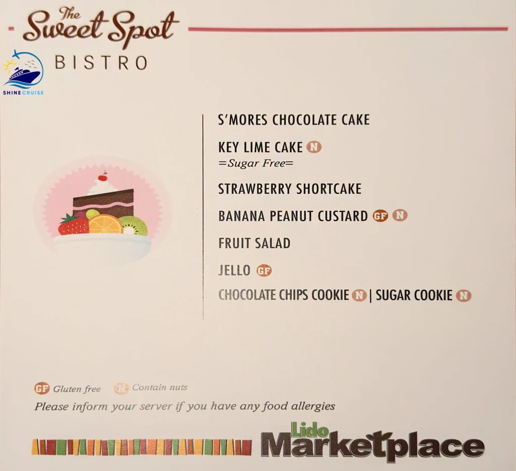 Carnival Cruise Dessert Buffet Menu 8
