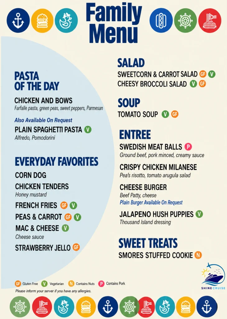 Carnival Cruise Lunch Buffet Menu 16