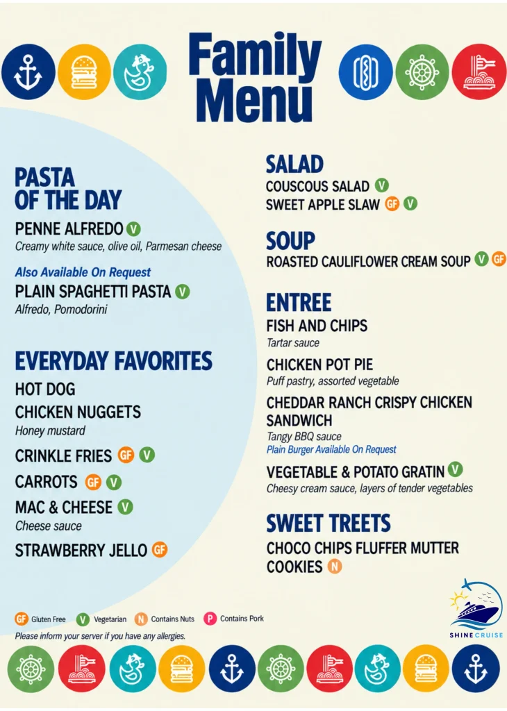 Carnival Cruise Lunch Buffet Menu 17