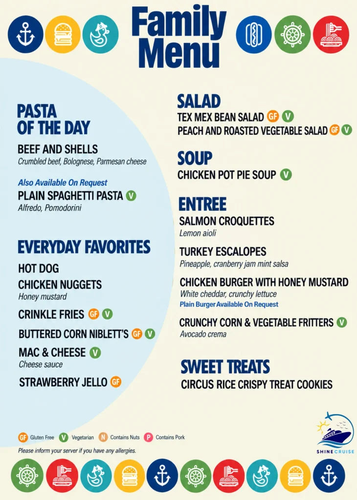 Carnival Cruise Lunch Buffet Menu 19