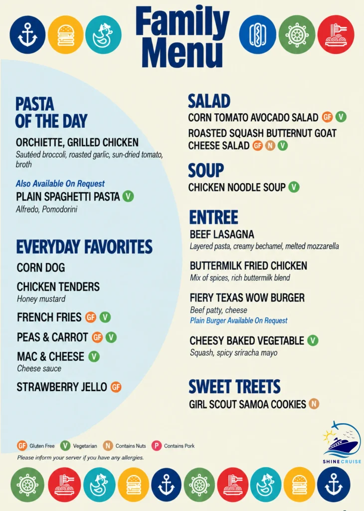 Carnival Cruise Lunch Buffet Menu 20