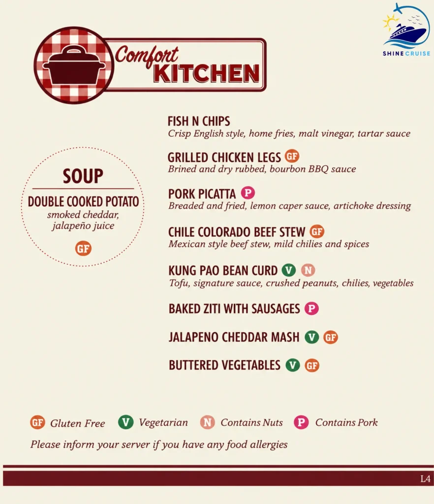 Carnival Cruise Lunch Buffet Menu 4