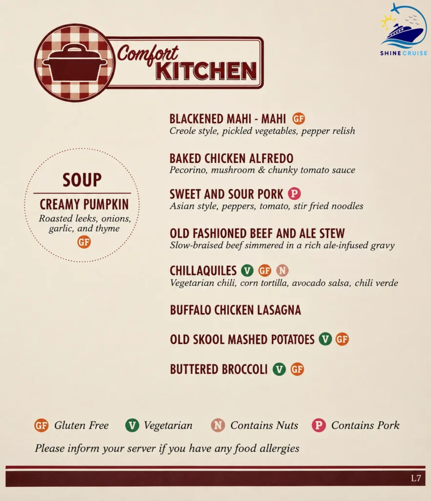 Carnival Cruise Lunch Buffet Menu 7
