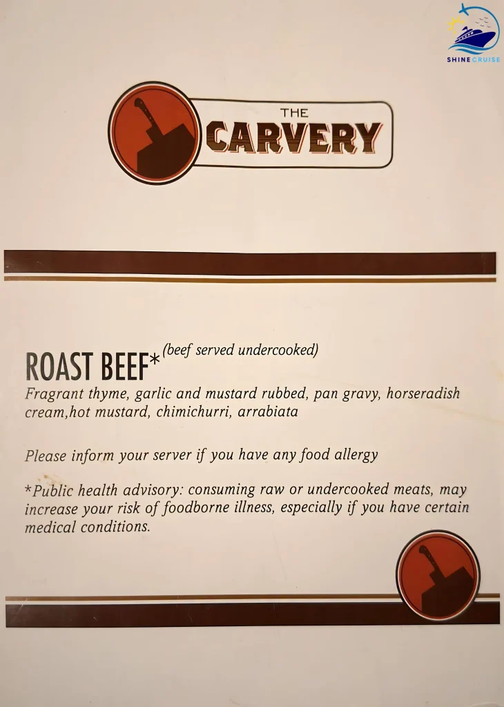 Carnival Cruise Lunch Buffet Menu 9