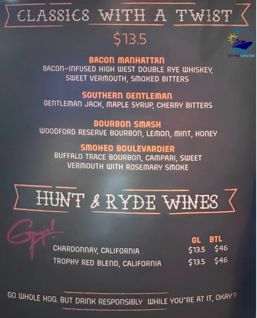 Carnival guy's pig & anchor drink menu 3