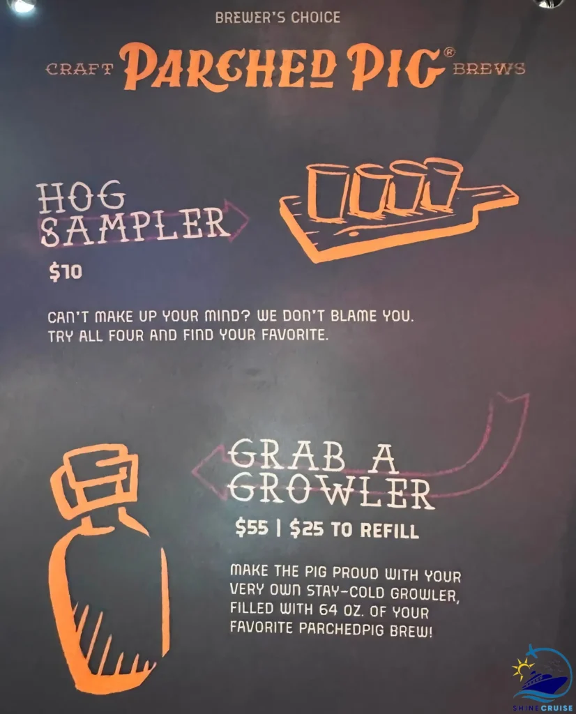 Carnival guy's pig & anchor drink menu 8