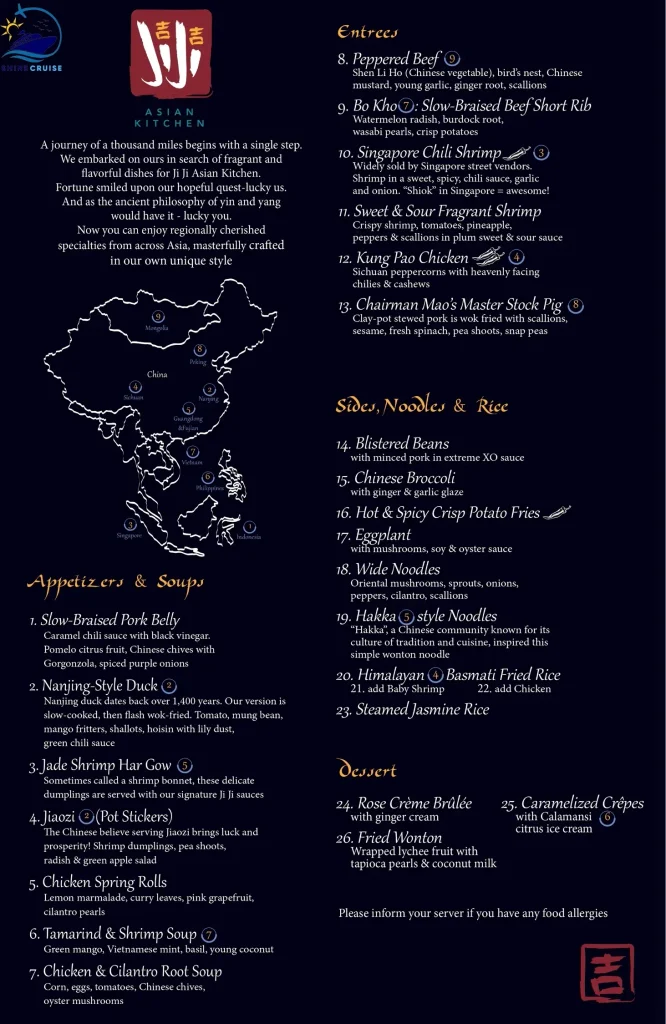 Carnival Ji Ji Asian Kitchen Menu