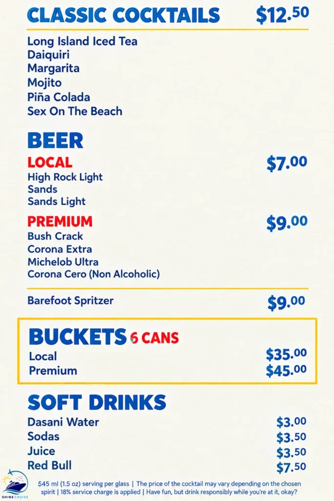 Lagoon Bar East Menu 2