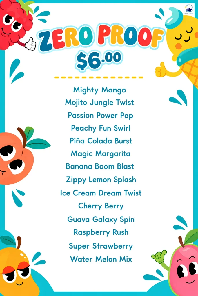 Lagoon Bar East Menu 2