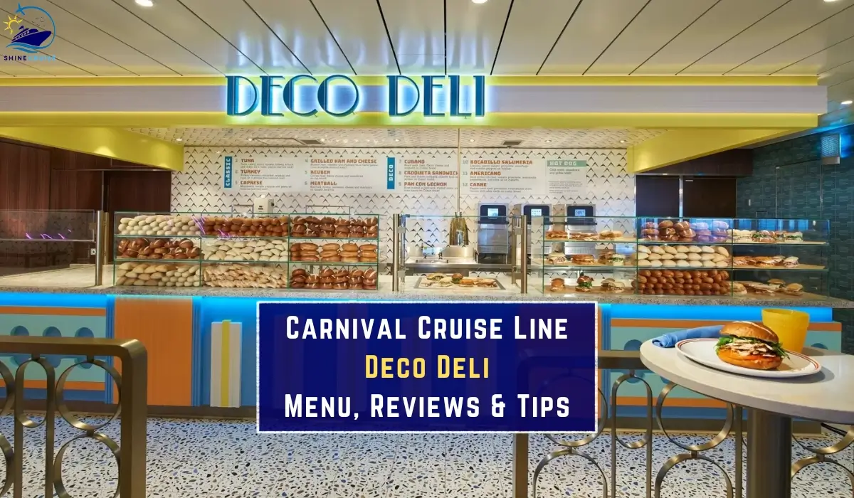 Carnival Cruise Line Deco Deli Menu with reviews