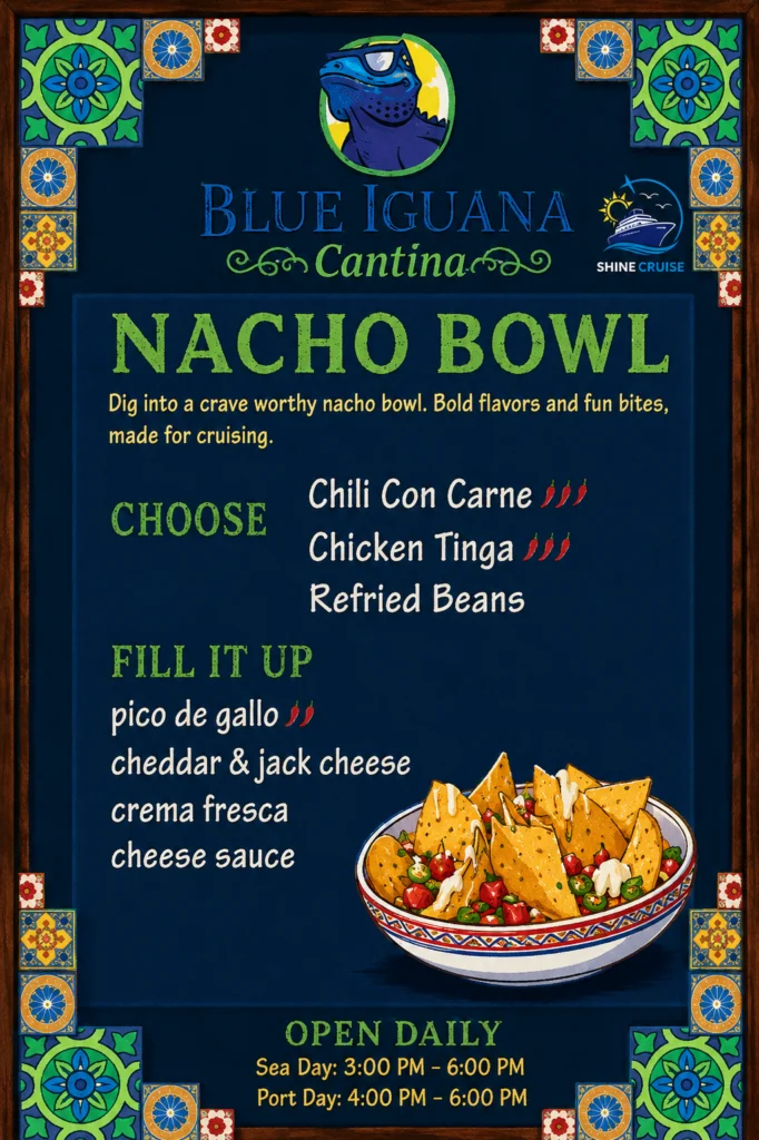 Carnival BlueIguana Cantina Afternoon Snack Menu