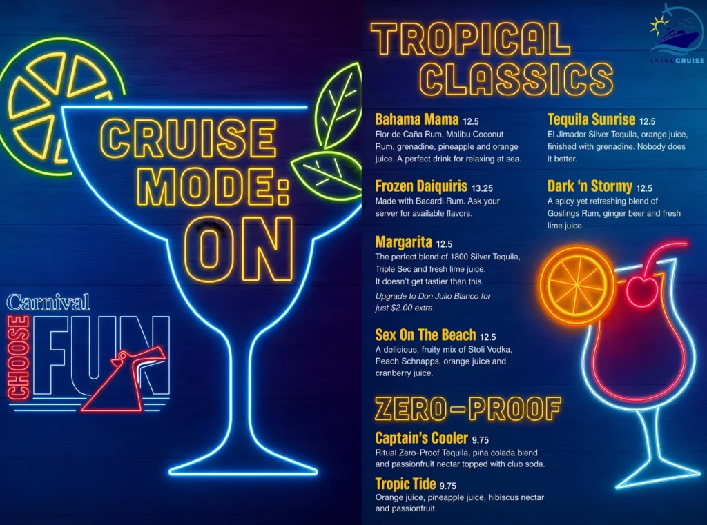 Carnival Atrium Barย Menu 1
carnival drink menu