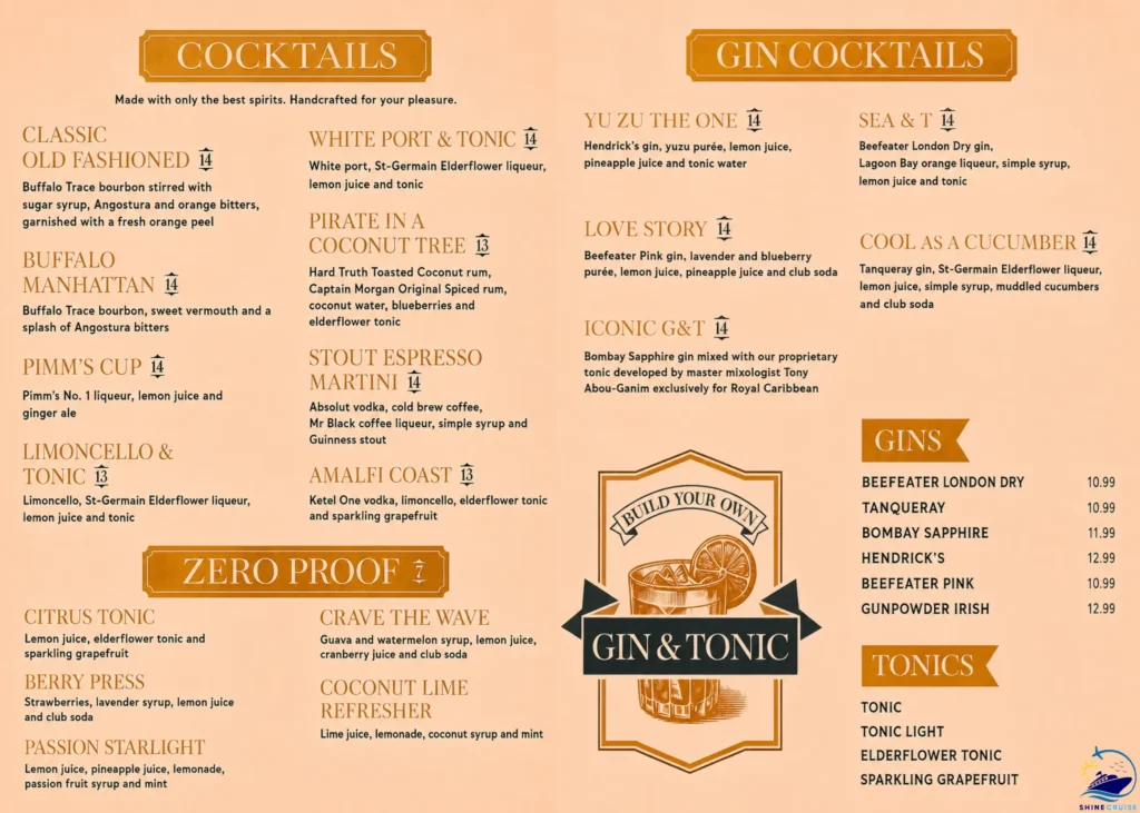 Legend of the Seas Thorn & Thistle menu 2
