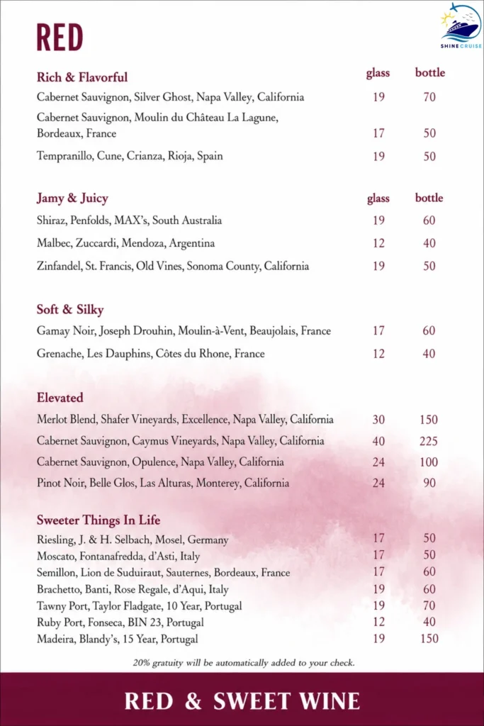 The Cellar Masters Menu 3