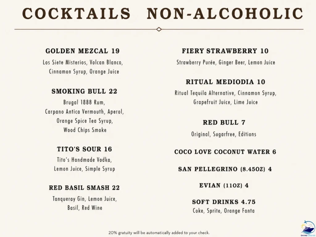 The Craft Social Bar Menu 2