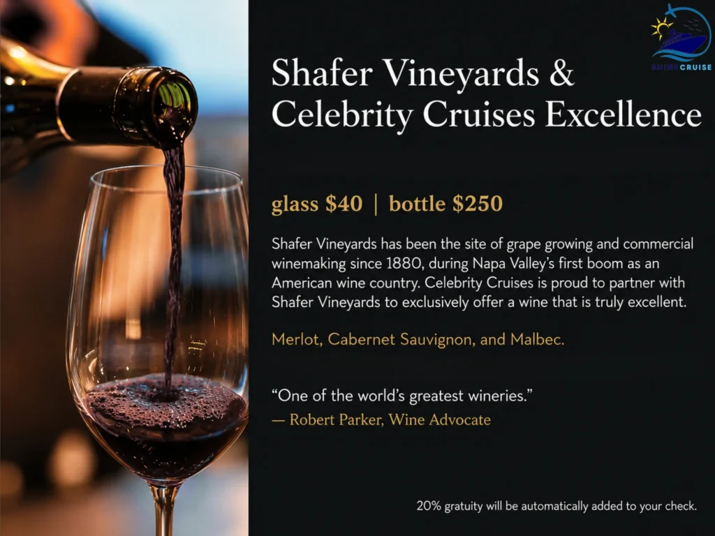 Celebrity Bar menus