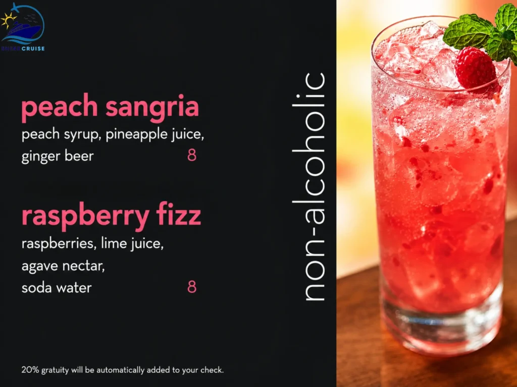 Celebrity Cruises Drinks menu