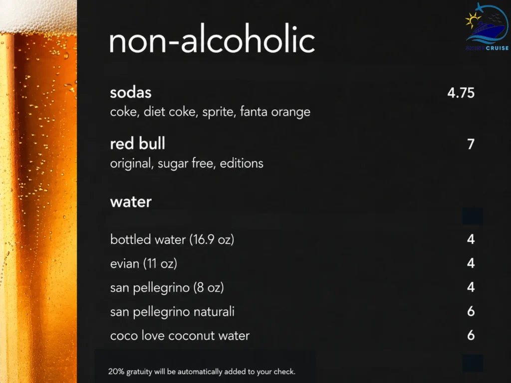 Celebrity Cruises Drink Prices