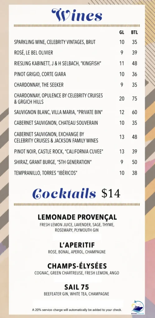 Celebrity Le Petit Chef Drink Menu