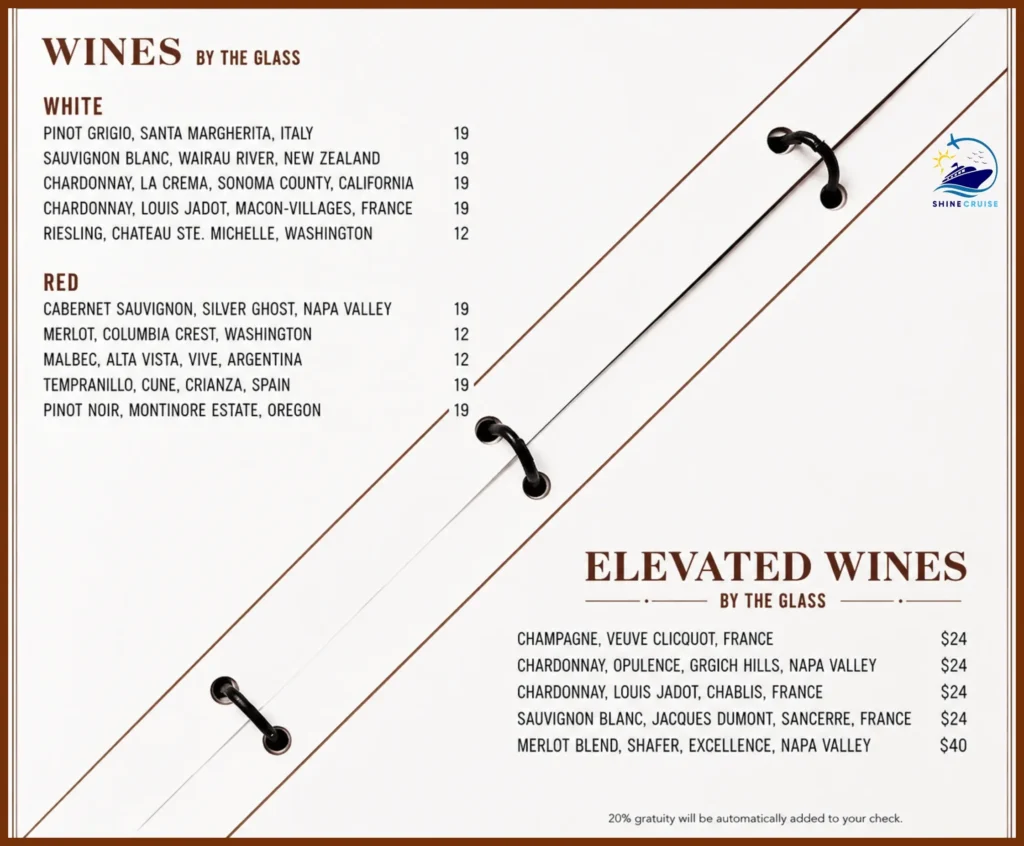 Celebrity Martini Bar Menu 6
