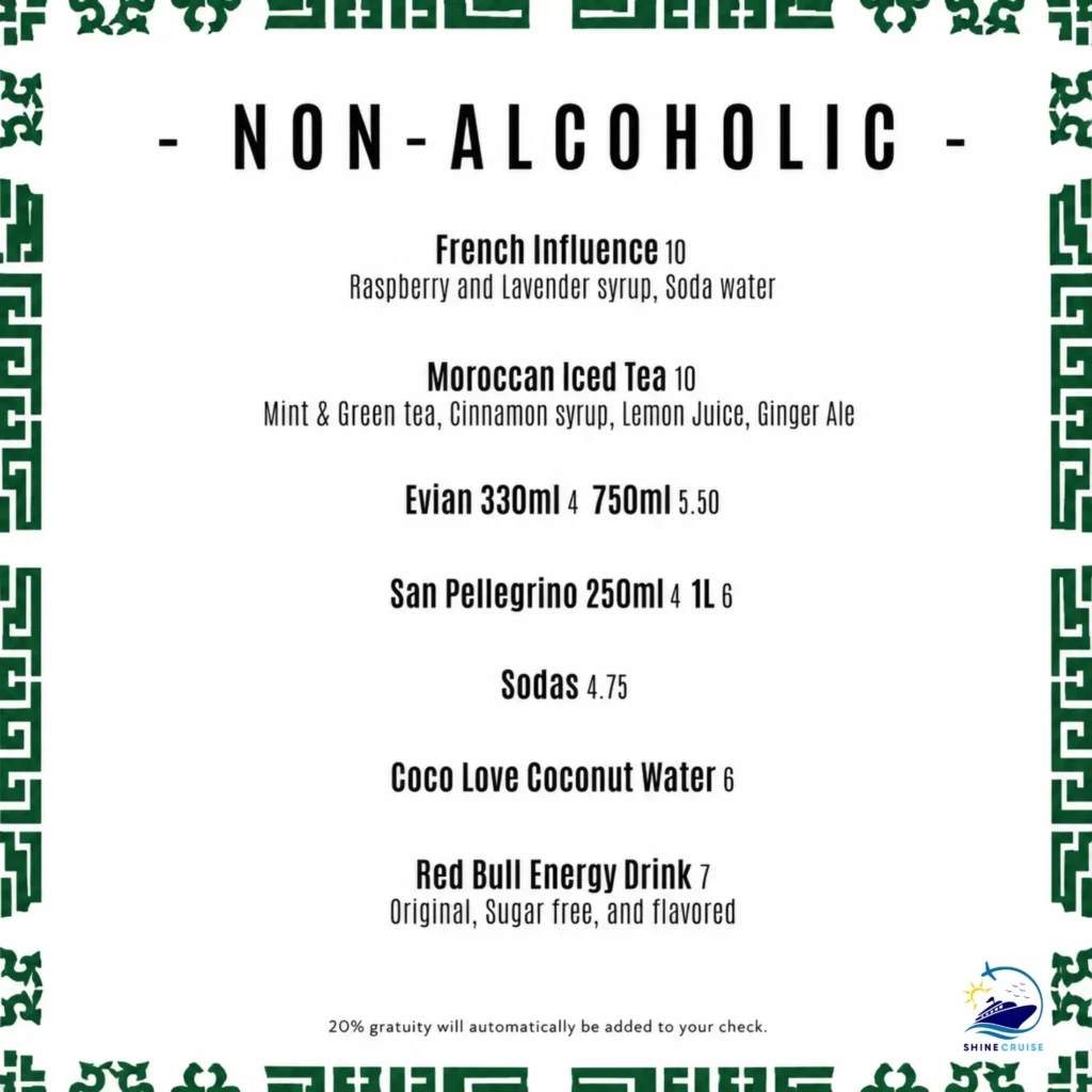 The Sunset Bar Menu 4