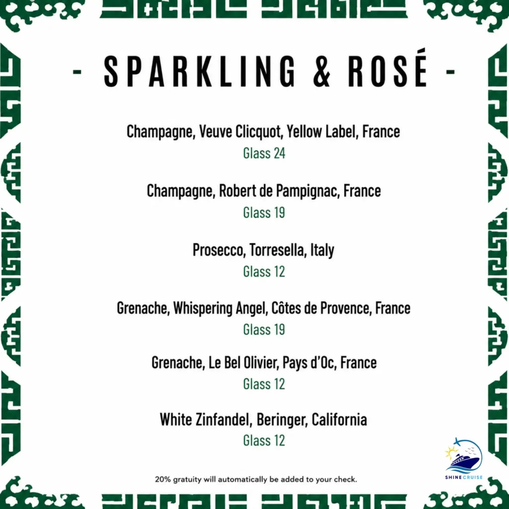 The Sunset Bar Menu 5