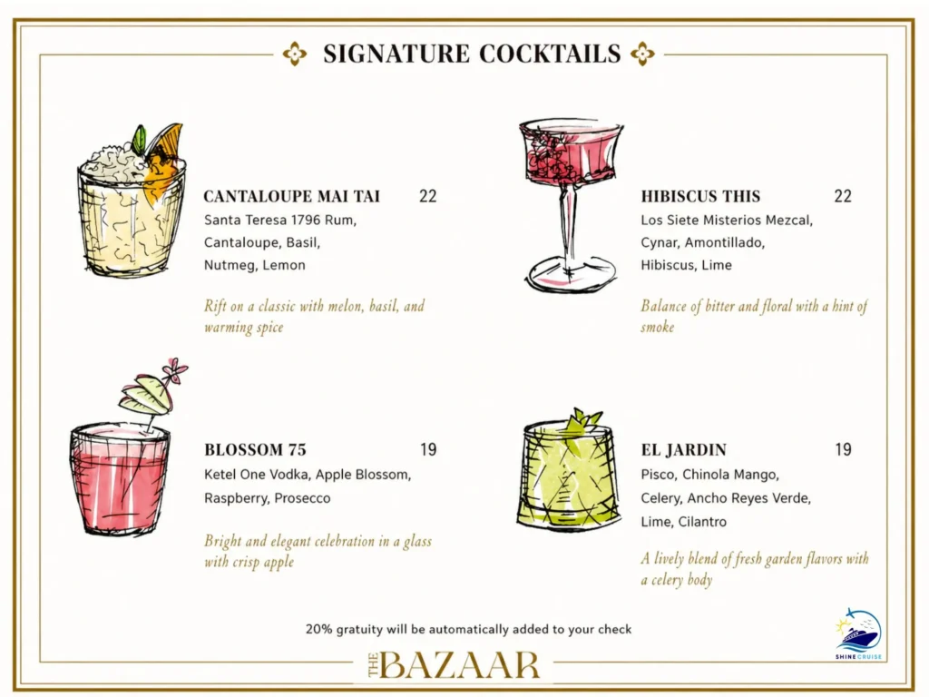 The Bazar Drink Menu 3