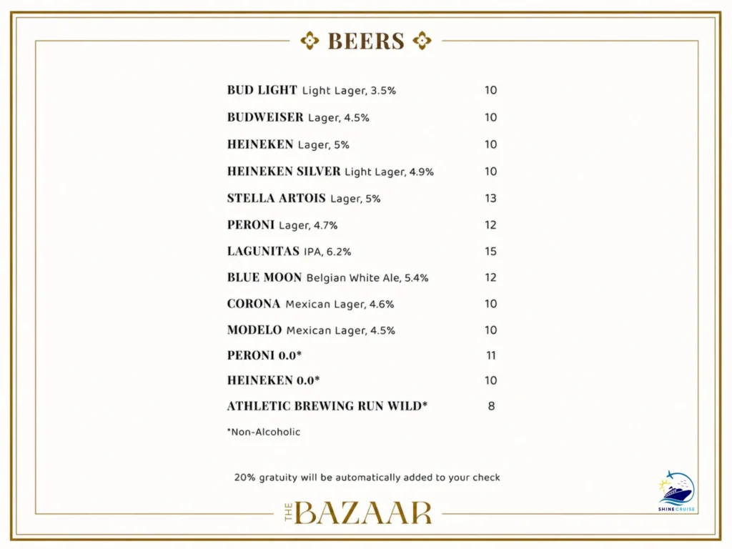 The Bazar Drink Menu 5