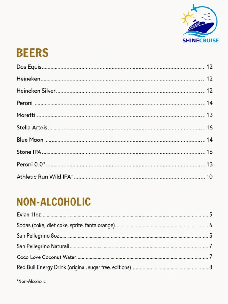 The Club Bar Menu 3