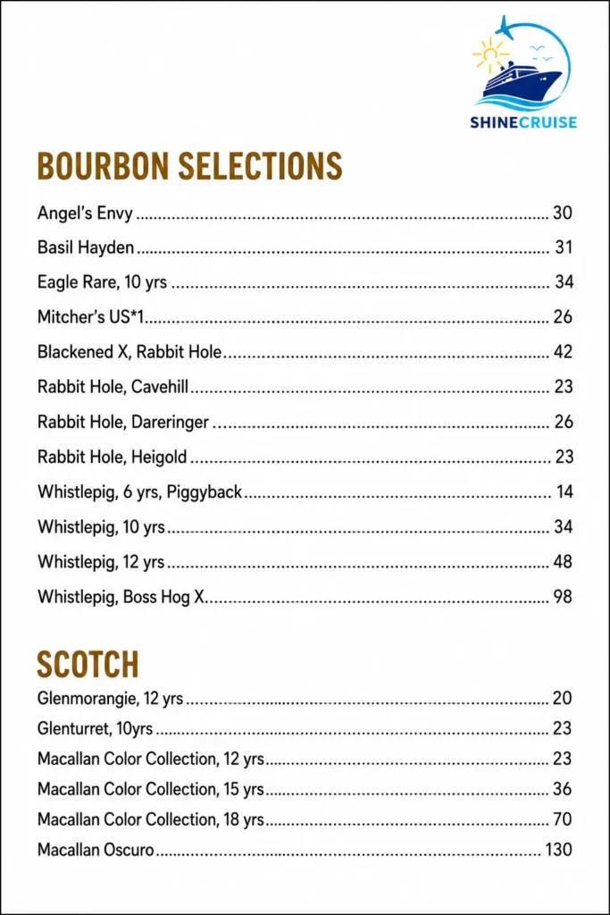 The Club Bar Menu 5