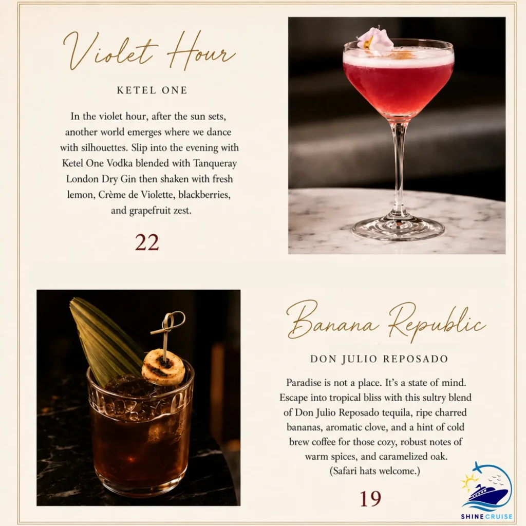 The World Class Bar Menu 1