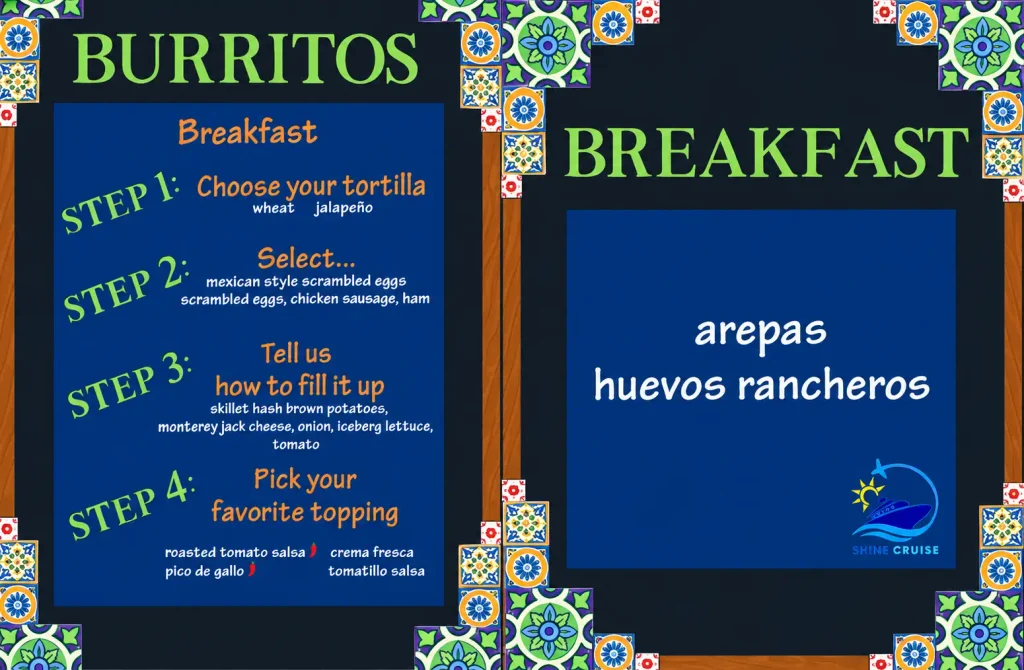 Carnival Jubilee BlueIguanaย Cantina Breakfast menu 1