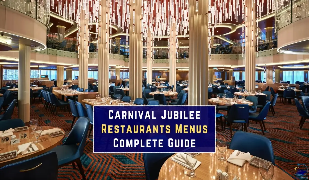 Carnival Jubilee Restaurants Menu