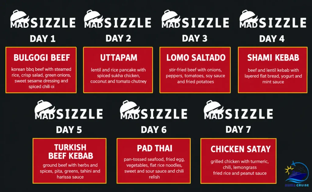Carnival Jubilee Street Eats menu 2