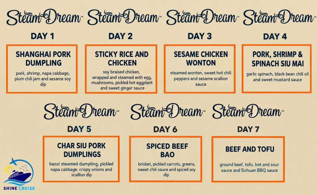 Carnival Jubilee Street Eats menu 1