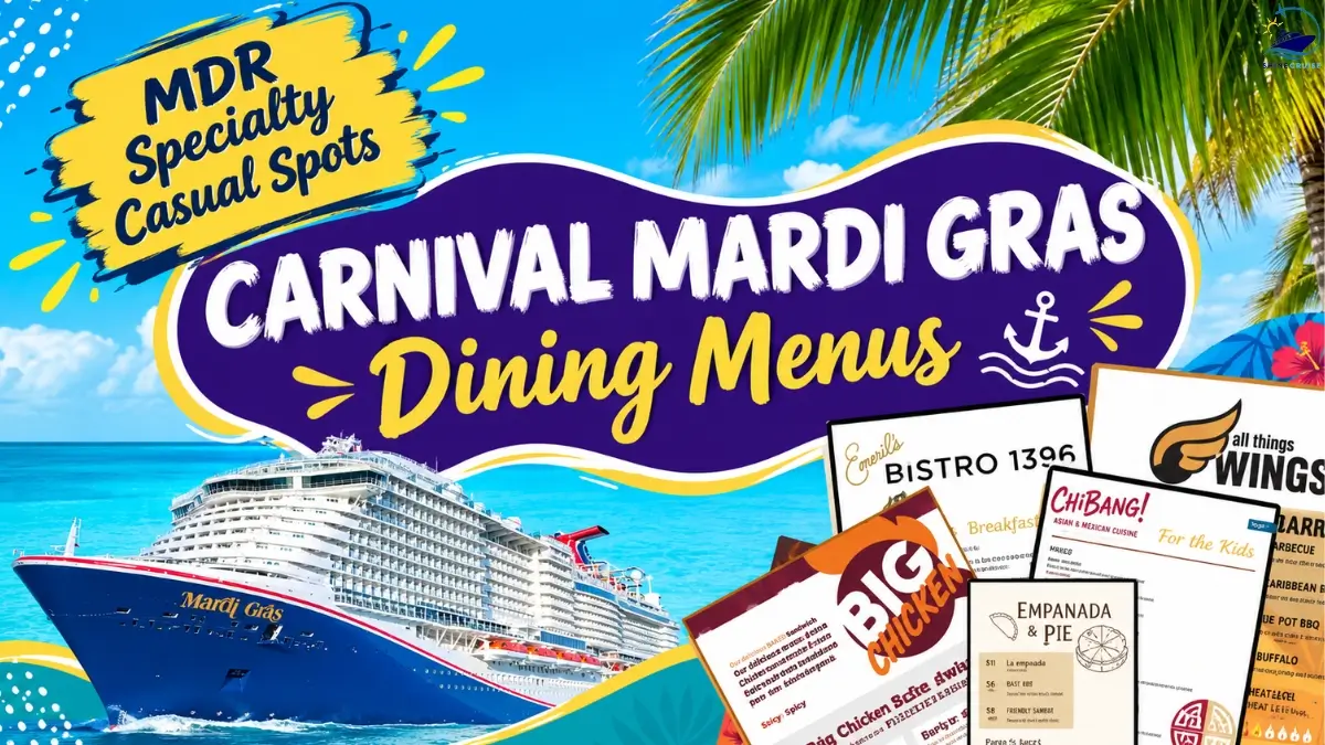 Carnival Mardi Gras Restaurants Menu